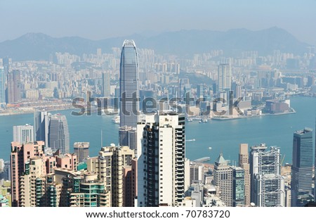 Hong Kong cityscape. No brand names or copyright objects.