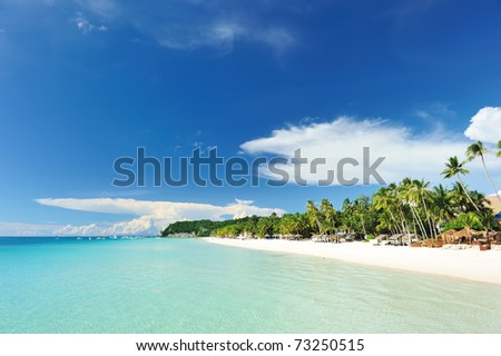 Beautiful wild beach at remote island, Philippines