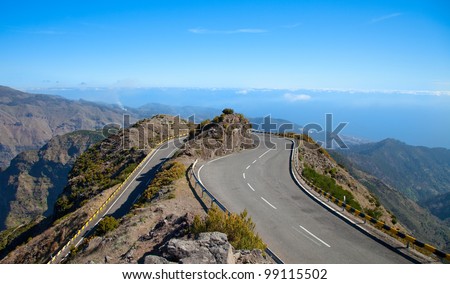 Roads in Madeira island, Portugal