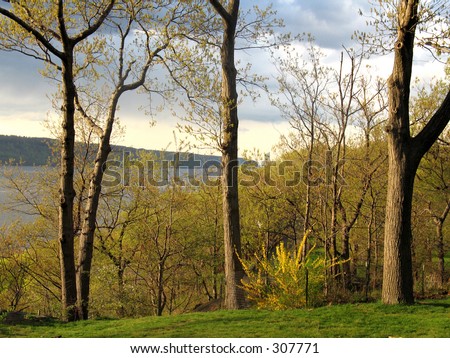 Hudson river from Fort Tryon park in New York City