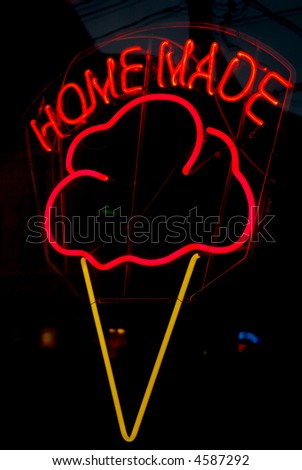 Home made ice cream neon sign