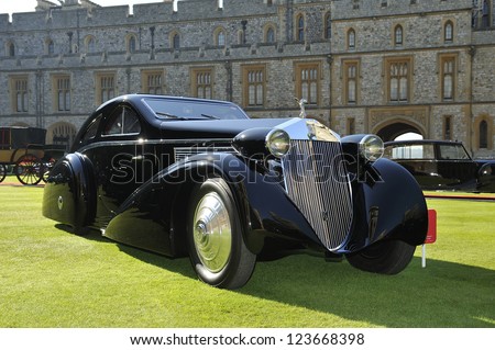 United Kingdom - September 13: A Unique Rolls Royce On Display At The United Kingdom Concours D\'Elegance Classic Car Expo At Windsor Castle On September 13, 2012 In Windsor, United Kingdom.