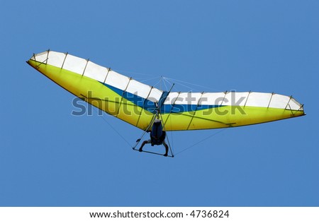 Hang Glider with Blue Sky