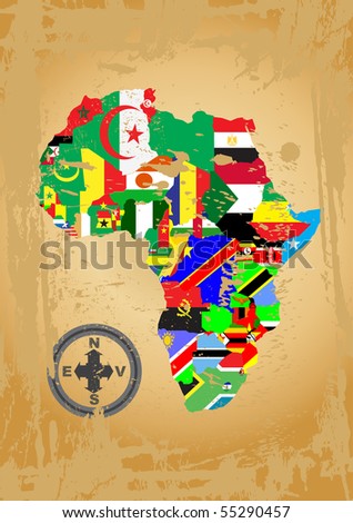 map of african countries. hair lank map of africa