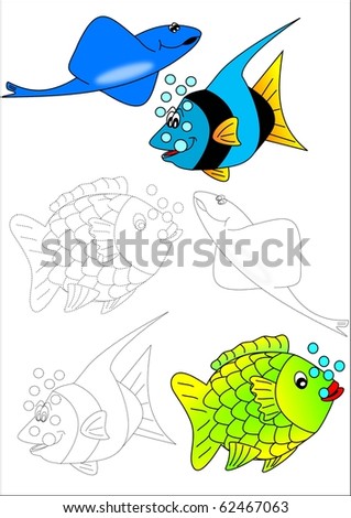 Coloring book-fish