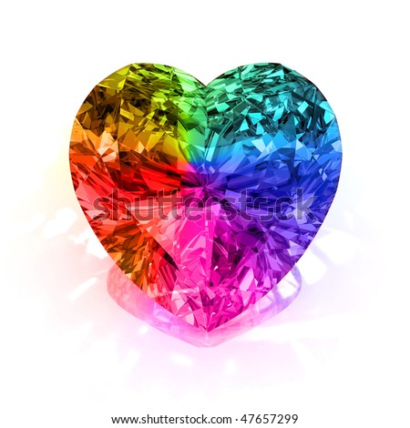 Love Heart Render. diamond heart shape blue