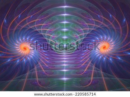Abstract visualization of a wind tunnel vortex