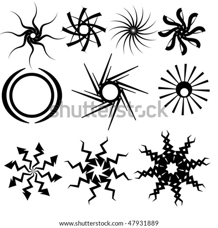 stock vector set of vector sun tattoo Save to a lightbox 
