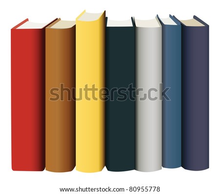 books in multicolored covers view from back vector books in multicolored covers view from back vector