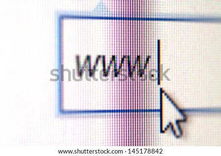 browser address on computer screen