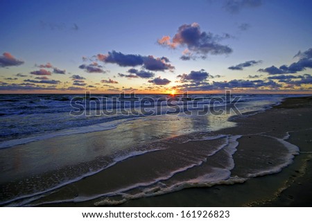 Sun down at the Baltic Sea