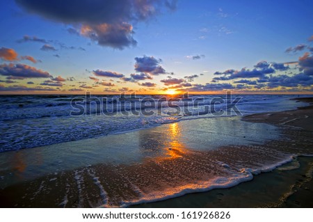 sun down at the Baltic Sea