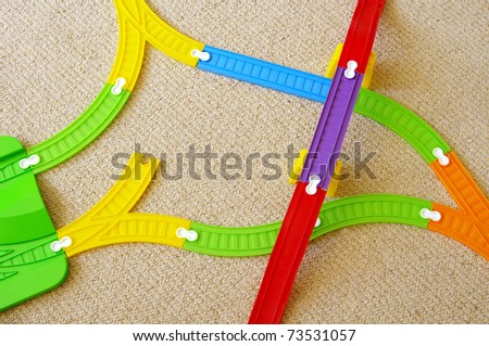 children\'s plastic color railway