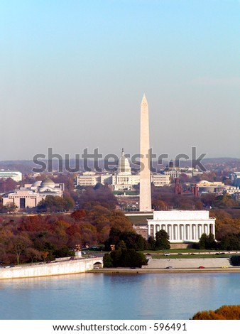 Washington DC Monuments in fall