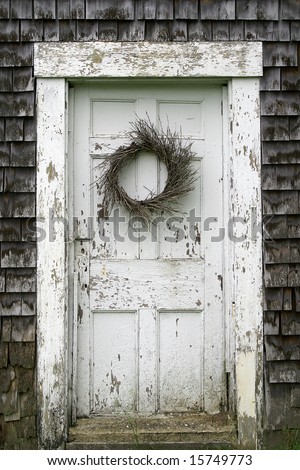 Rustic Old Weathered New England Door Vertical