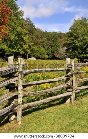 Grayson Highlands State Park Autumn Split Rail Fence Vertical
