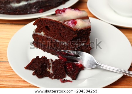 Chocolate Layer Cake with Cream and Red Currant Jam