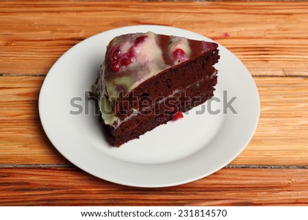 Chocolate Layer Cake with Cream and Red Currant Jam