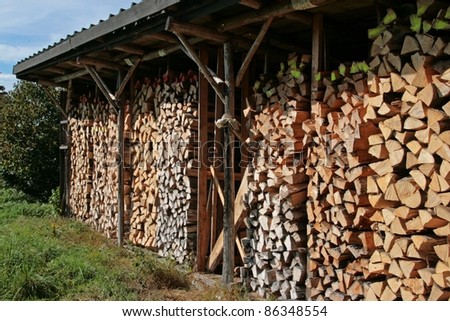 storage of fire wood