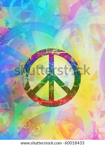 stock photo : Computer designed highly detailed grunge abstract textured collage - Peace Background