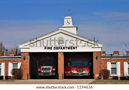 An urban fire station ready to go