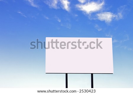 Brand new billboard and a wispy blue sky - larger sign than a similar image in my portfolio