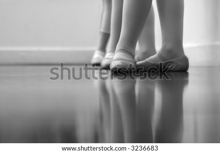 Black And White Ballet Dancer. stock photo : Ballet dancers