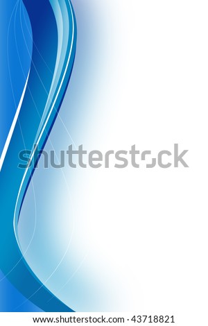 Blue waves abstract background in vertical position