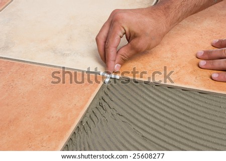 Laying floortiles