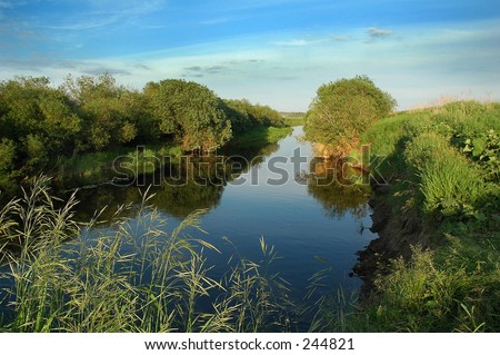 The River Dubna. The Moscow area.