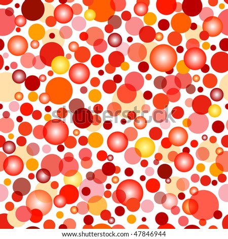 Abstract seamless white pattern with transparent colorful  balls