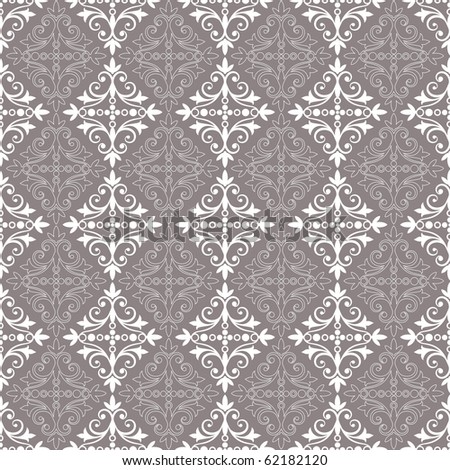 White and grey vintage seamless pattern