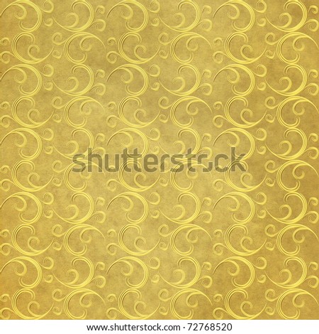 stock photo : Wallpaper with golden vintage pattern wallpaper vintage pattern. stock photo : Wallpaper with golden vintage pattern