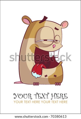 funny hamster pictures. stock vector : Funny hamster