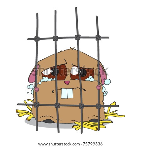 "Schiefer Sichelmond" - Seite 11 Stock-vector-crying-hamster-in-a-cage-vector-illustration-75799336