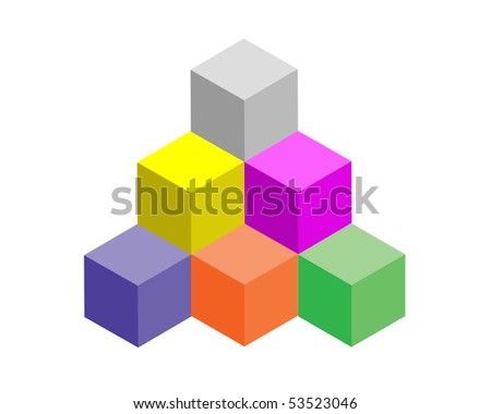 Multi Coloured Cube