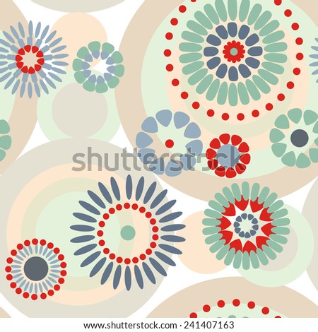 seamless pattern of decorative stylized flowers