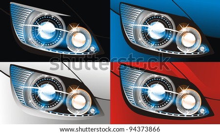 modern luminescent lamp design of a  car