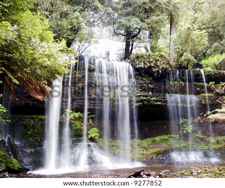 stock photo beautiful scenery a waterfall in a forest