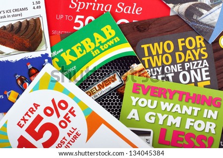 Bracknell, England - Apr 03: Junk Mail Items Delivered To A Private Residence In England On April 3rd 2013.