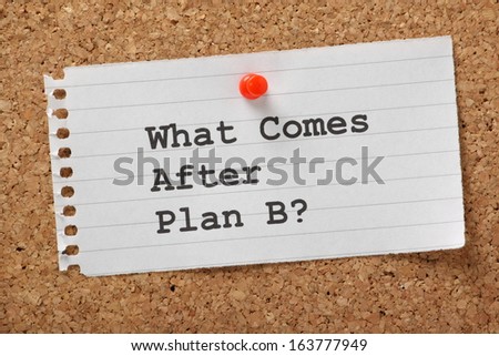 What Comes After Plan B? Sometimes best laid plans go wrong and it requires businesses and people to be flexible and prepared to change time after time.