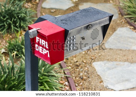 Security call box and fire access control.