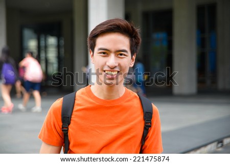 Portrait of college student at college