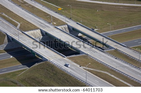 three part highway overpass