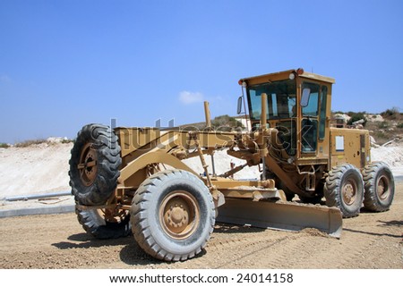 Tractor on Road construction