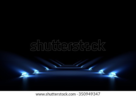Abstract black background with a vertical 3D illumination
