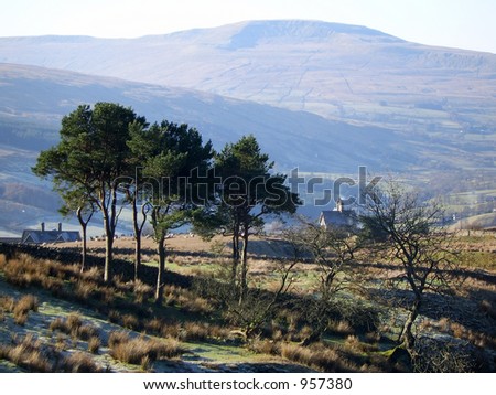 View of the terrain near Cowgill on the border between Cumbria and North Yorkshire, England