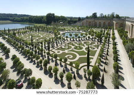 Royal Garden and Fountain inside Palace de Versailles, France, UNESCO
