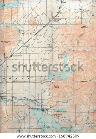 1903 Folded Map Of Rathdrum Prairie, Idaho