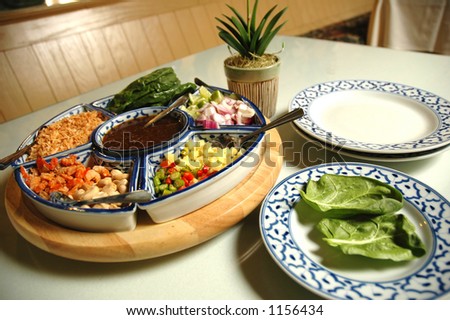 Thai appetizer miang kum Thai appetizer miang kum